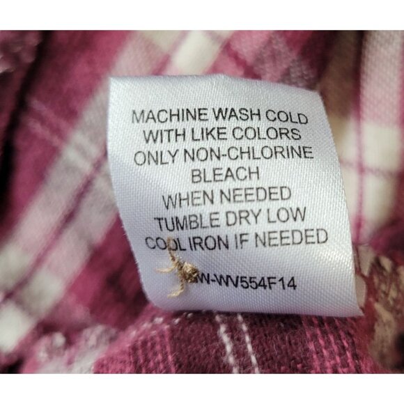 Gander Mountain Guide Series Shirt Womens L Flannel Cotton Button Outdoor Wine P - Picture 7 of 8